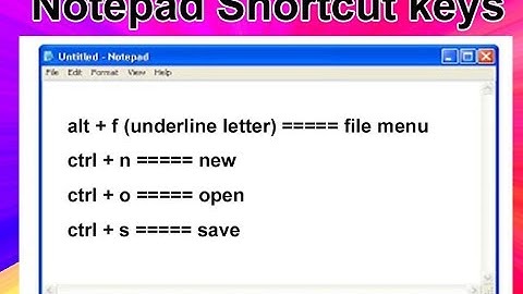 Notepad++ Text Editor: Keyboard Shortcuts
