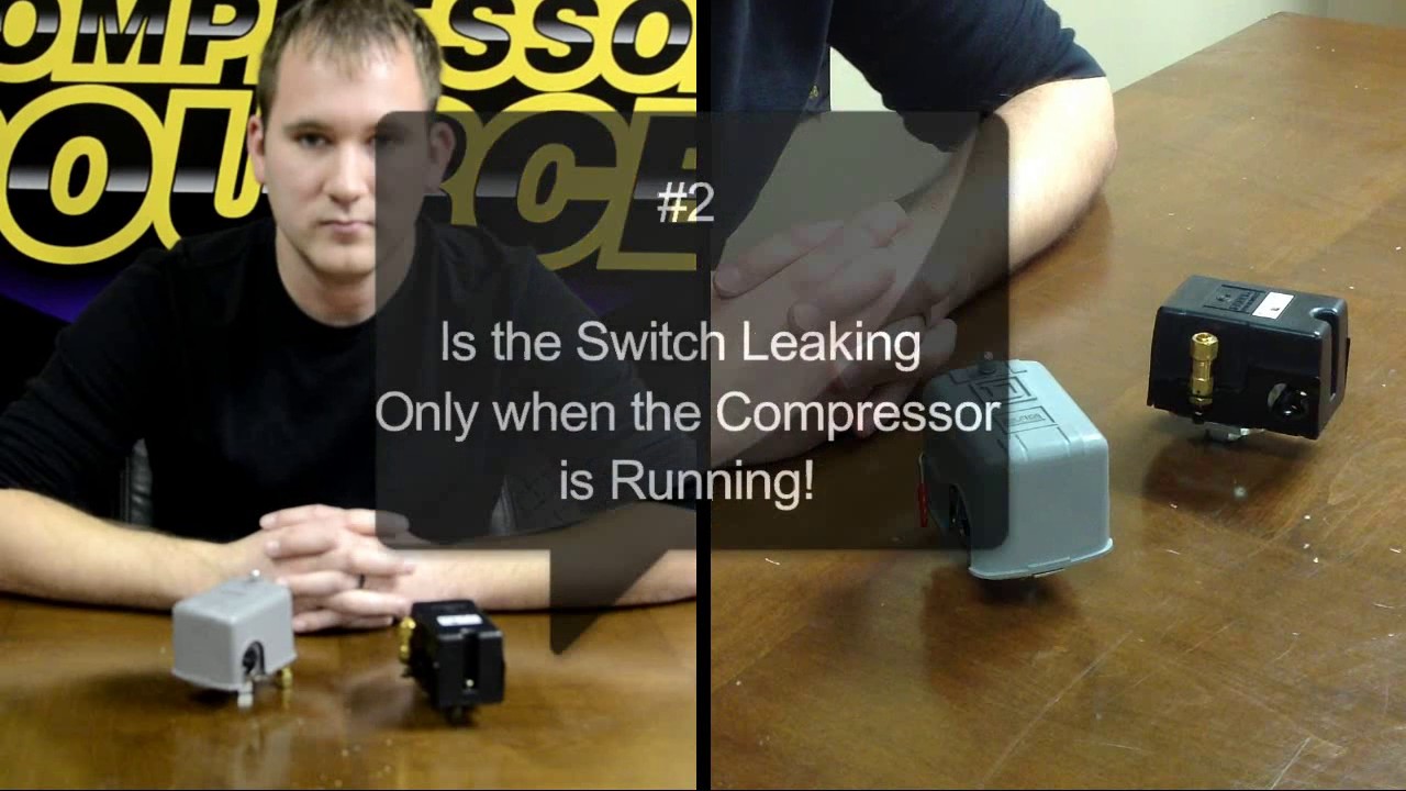 3 Reasons For An Air Compressor Leaking Pressure Switch Youtube