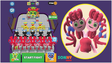 Highlight Merge Master Blue Monster New Update: Funny Gameplay (iOS,Android) Part 2 - Mamy Long Legs