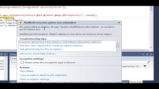 C#: Fix error System.NullReference Exception occurred when insert all rows datagridview to database