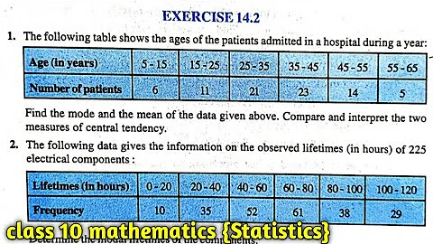 CBSE Class 10 Exercise 14.2 NCERT SOLUTION | STATISTICS CLASS 10 |