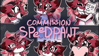 Weather stickers | Medibang Speedpaint | Commission (furry)