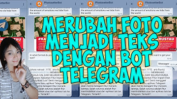 Merubah Foto Menjadi Teks Dengan Bot Telegram || Change Photo Become Text in Telegram