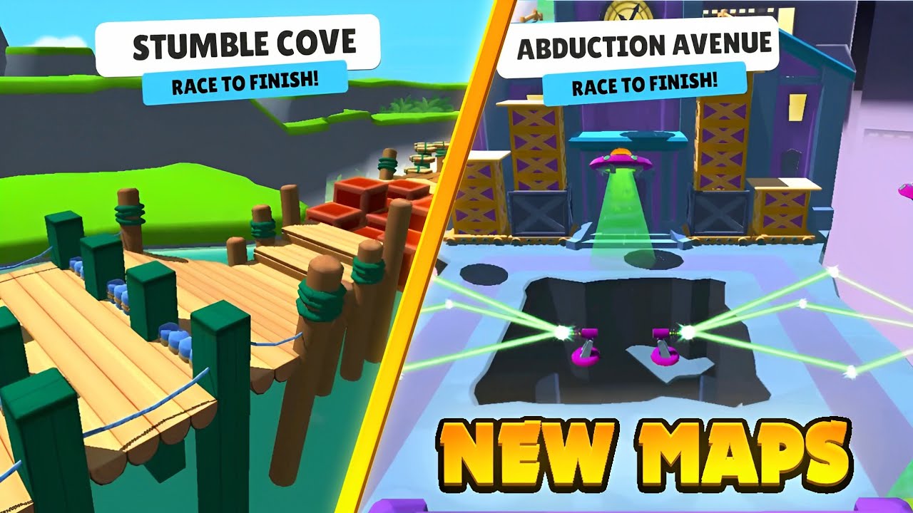 Stumble Guys NEW UPDATE 0.48.1  Stumble Cove, Abduction Avenue, Legendary Block  Dash Endless - BiliBili