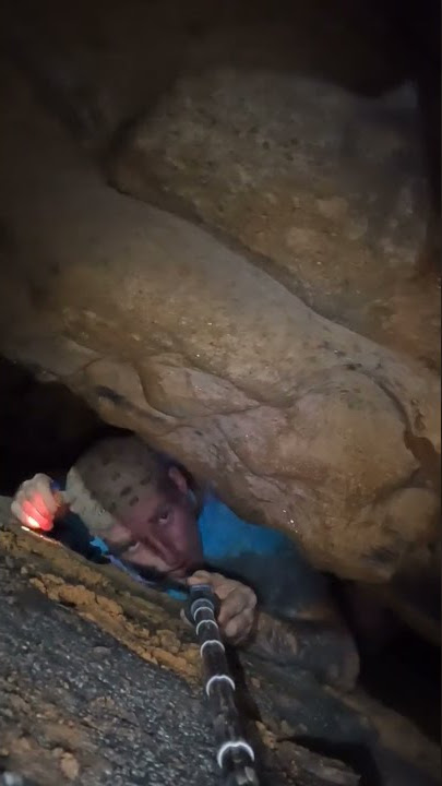 Entering The Smasher-Full video on YouTube #claustrophobia #caving #cavezip