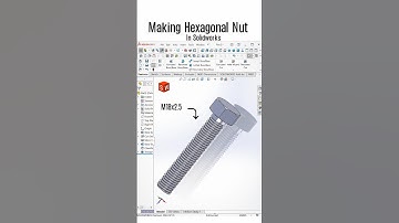 Hexagonal Bolt in Solidworks #solidworks #3dmodeling
