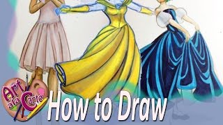 How to DRAW folds in Dresses