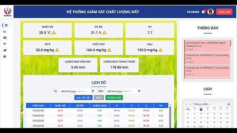ĐATN: Ứng dụng IoT và Machine Learning trong giám sát môi trường đất và đề xuất cây trồng phù hợp.