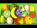 Fruits and vegetables falling into the green pool | 3D Animation video for toddler