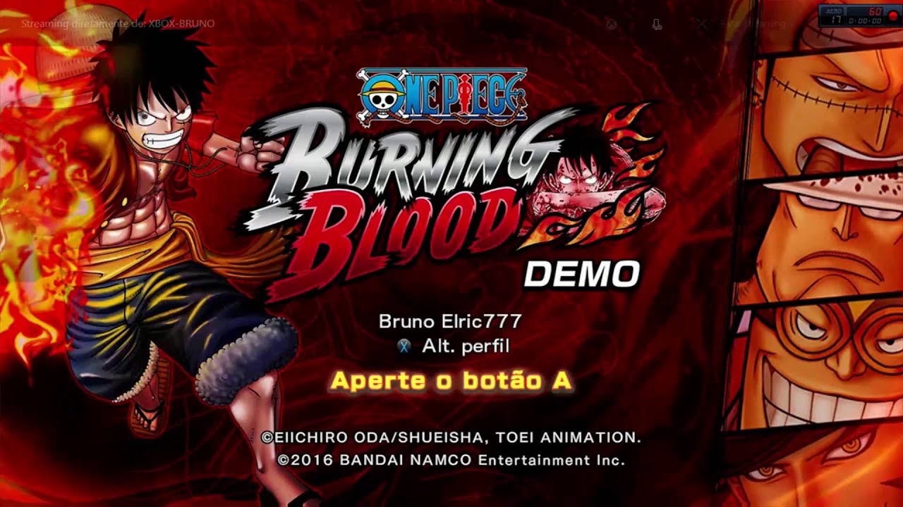 ONE PIECE BURNING BLOOD [DEMO] livestream tv