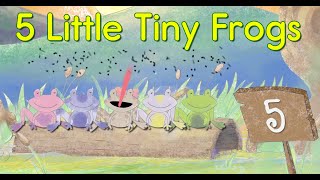 Five Little Tiny Frogs - Preschool Counting Song by ELF Learning - ELF Kids Videos