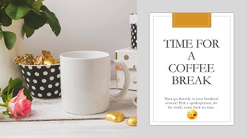 Infographics Coffee Break ~ Elegant Black + White Polkadots