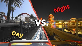 *Incredicoaster ride [Night vs. Day Comparison] - Disneyland, California