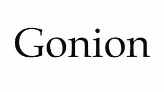 How to Pronounce Gonion