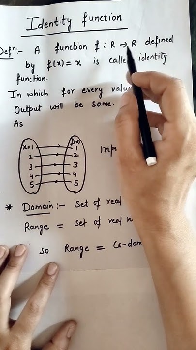 Identity function||Domain and Range of identity function.(part-11 ...