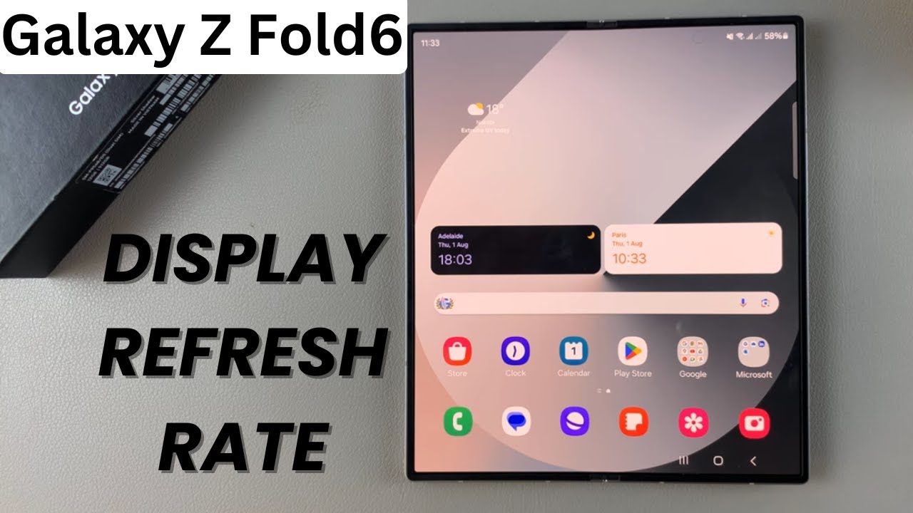 How To Display Refresh Rate On Samsung Galaxy Z Fold 6 - YouTube