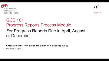 Progress Report Tutorial