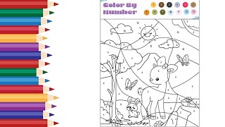 Easy color by number game| kids coloring worksheet| kids fun| kolouring| numbers  screenshot 3