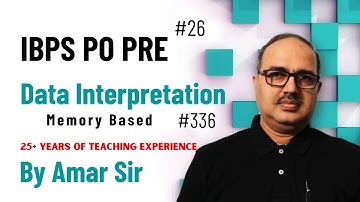 Data Interpretation Tricks | IBPS PO Pre (Memory Based) by Amar Sir