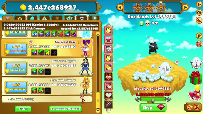 Reaching zone 1 million in Clicker Heroes