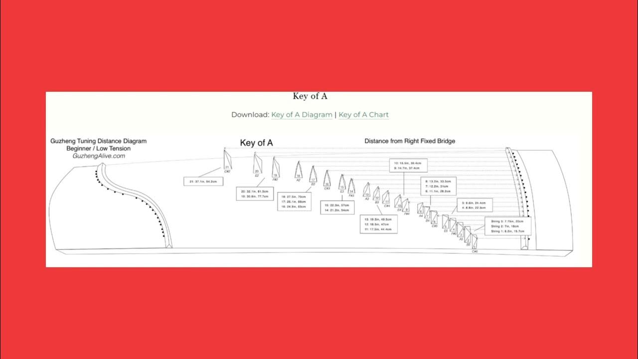 How to tune your Guzheng [如何调整你的古筝] Exact Distance to the Bridge [Link
