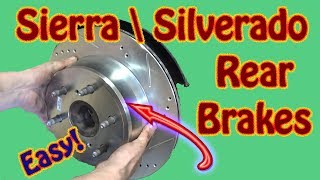 How to Replace Rear Brake Pads and Rotors On a GMC Sierra \ Chevy Silverado Power Stop Installation