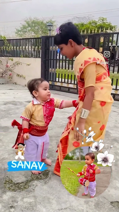 Baby Bihu Dance |🥁☘️| #short #shorts