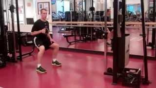 1 Arm Cable Row in Squat
