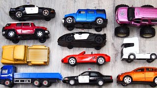 Different Cars : Race Cars , Monster Truck , Police Cars