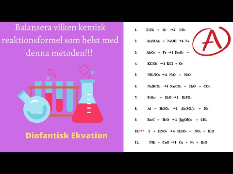 Den BÄSTA metoden för att balanserar reaktionsformler i kemi