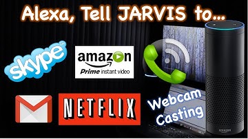 Amazon Echo Custom Skill Jarvis Demo (Skype, Email, Making calls, Webcam, TV, Media control etc)