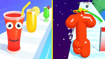 Juice Run vs Tall Man Run Walkthrough Android iOS mobile Gameplay KSRtr