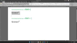 Increase and decrease font size in ms word using shortcut-key