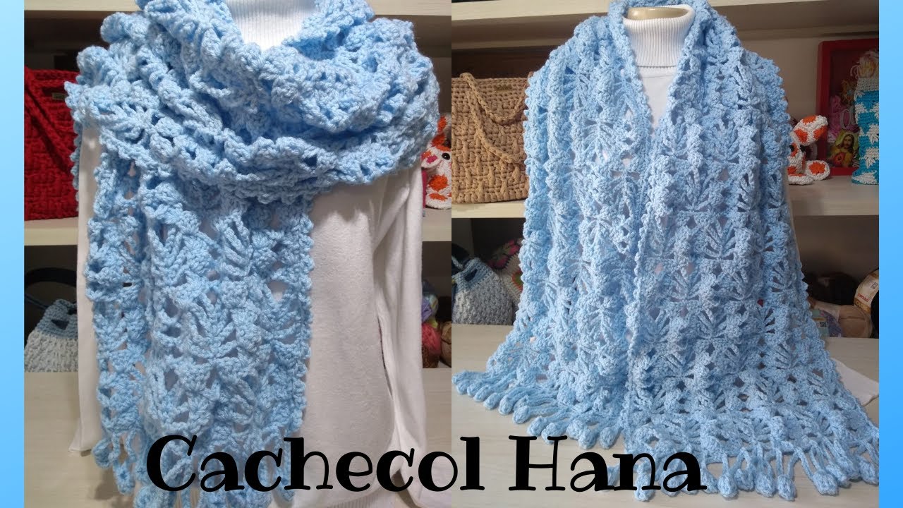 Cachecol de crochê Hana