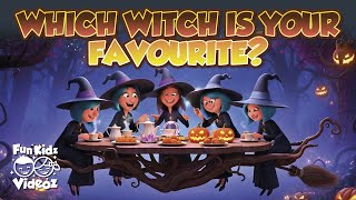 5 Friendly Witches Sitting In A Tree, Beware The Bumble Bee Song Fun Halloween Fun Kidz Videoz