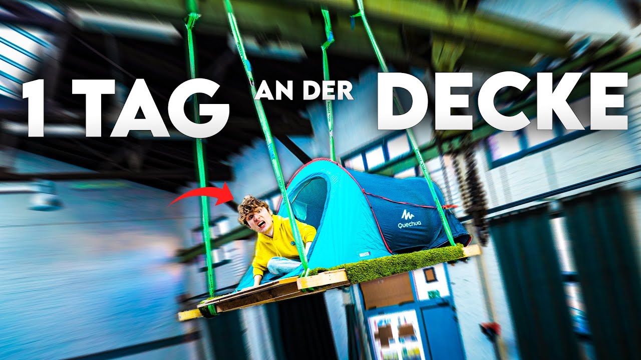 1 Tag von der Decke hängen - YouTube