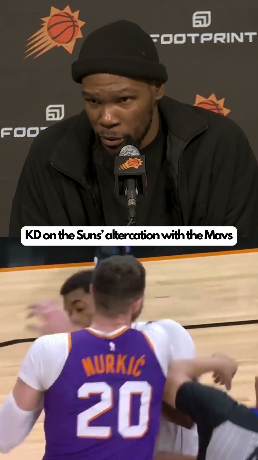 Kevin Durant reacts to the Mavs vs. Suns fight ?