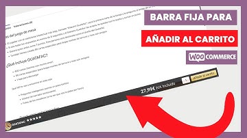 Barra fija Añadir al Carrito en la Ficha de Producto de WooCommerc | Sticky Bar | Plugin gratis