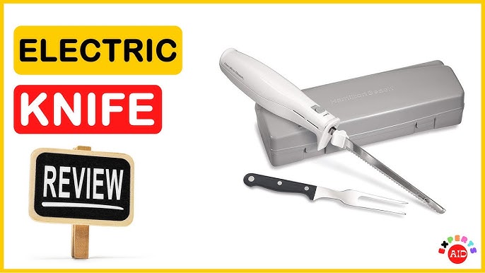 Black+Decker Comfort Grip Electric Knife with 7-Inch Stainles Steel Blades,  Safety Lock Button & Knife Stand, Ideal for Carving, Slicing & Cutting