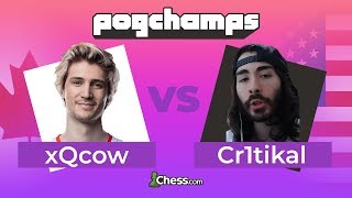 Lost in 6 moves  xQc vs Cr1tikal | Pogchamps Chess Tournament Game 2 | xQcOW