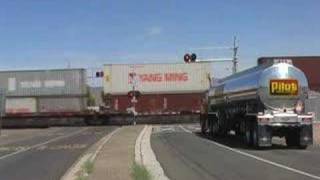 BNSF Stacks with NS and DPU Power - Daggett, California