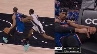 De'Aaron Fox flagrant 1 foul for pushing Josh Hart in the back in Game 5