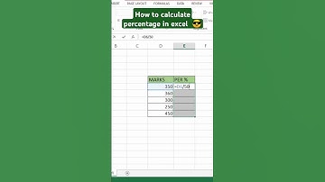 How to calculate percentage % in excel #exceltips #parcentage #excel #exceltricks #shortvideo #fill