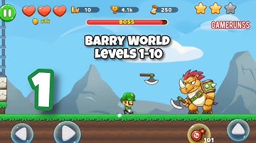 Barry World Adventure - Gameplay Walkthrough Android Part 1 - Levels 1-10