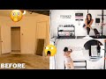 EXTREME HOME GARAGE TRANSFORMATION | HOME  GYM MAKEOVER TOUR | BEFORE AND AFTER TIME-LAPSE