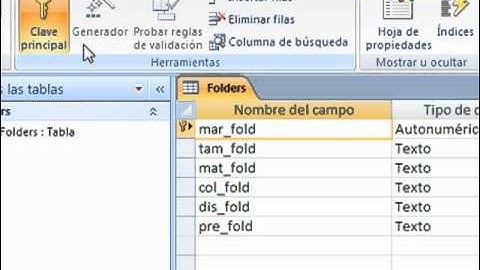 Creación de una tabla básica en Access 2007