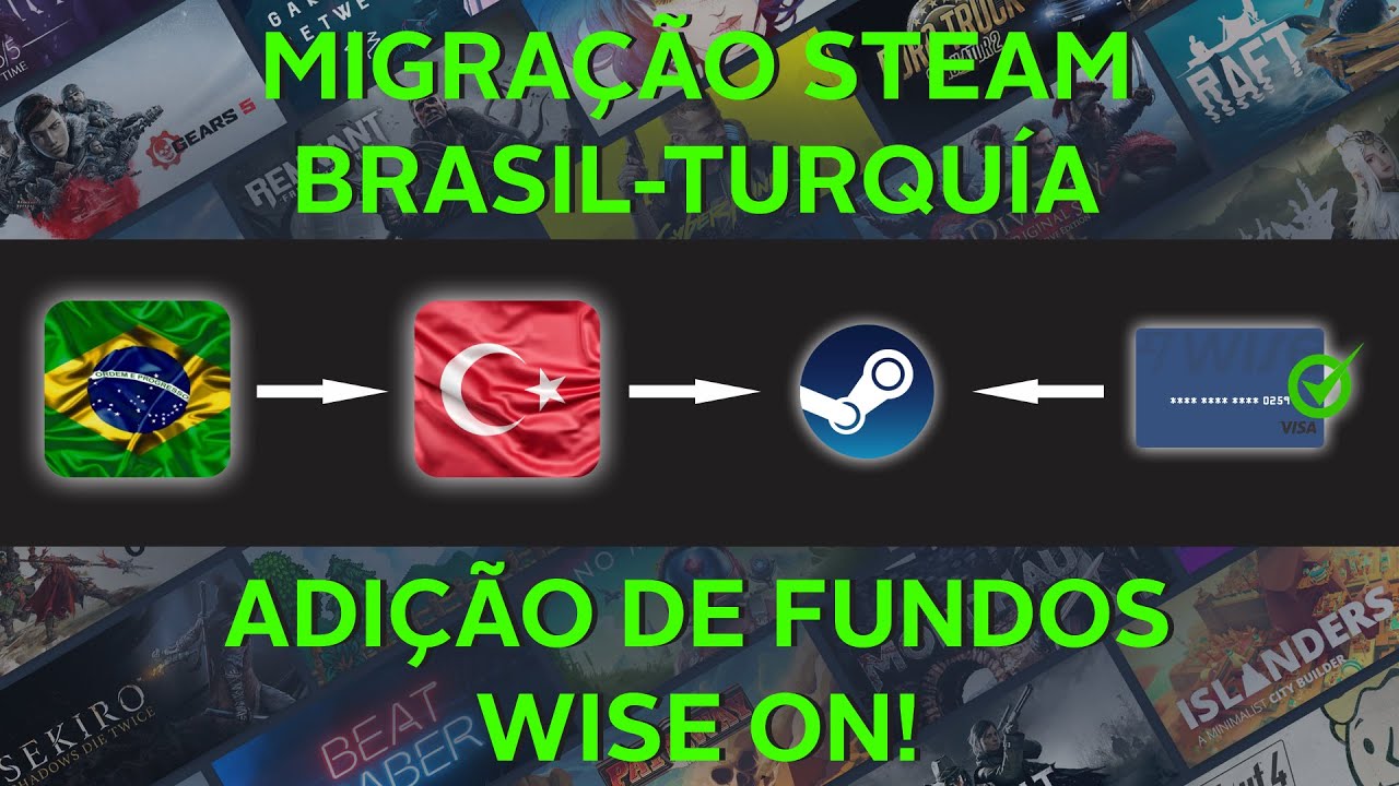 COMO MIGRAR SUA CONTA STEAM PARA A TURQUIA #steam #jogos 