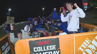 Hundreds camp out overnight at KU for College Gameday show