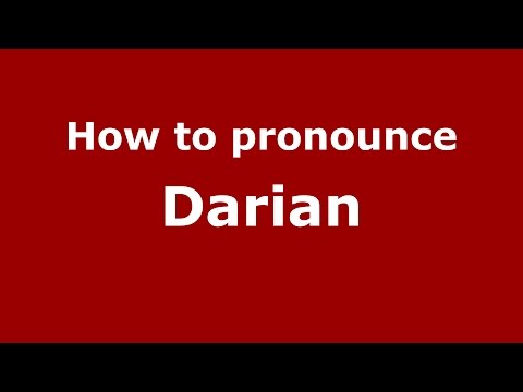 How to pronounce Darian (Spanish/Argentina) - PronounceNames.com