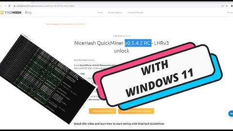 Get NiceHash Quickminer Version 5.4 RC to work with Windows 11!